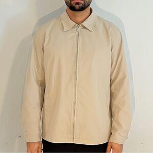 Men's Classic Tan Zip-Up Jacket